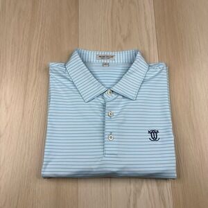 Peter Millar Golf Polo Shirt Striped Mens Size XL The Country Club Brookline